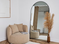Design spiegel met boog zwart 200x100 cm - afbeelding 2 van  4