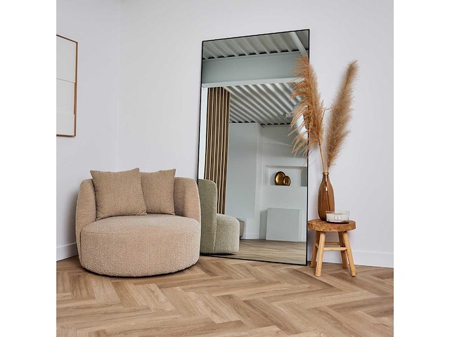 Design spiegel zwart 200x100 cm - afbeelding 2 van  5