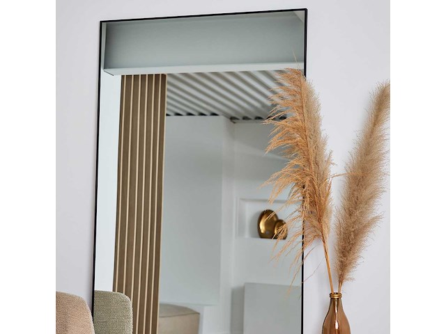 Design spiegel zwart 200x100 cm - afbeelding 3 van  5