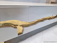 Design tv-meubel; kleur wit en goud - afbeelding 6 van  6