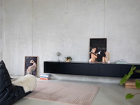 Design tv-meubel met frame, raat, loef | 275, zwart, staand of zwevend - afbeelding 3 van  4