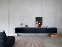 Design tv-meubel met frame, raat, loef | 275, zwart, staand of zwevend - afbeelding 4 van  4