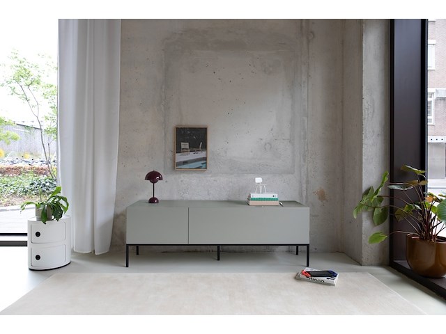 Design tv-meubel, raat, halm | 150, mosgrau, staand of zwevend - afbeelding 1 van  2