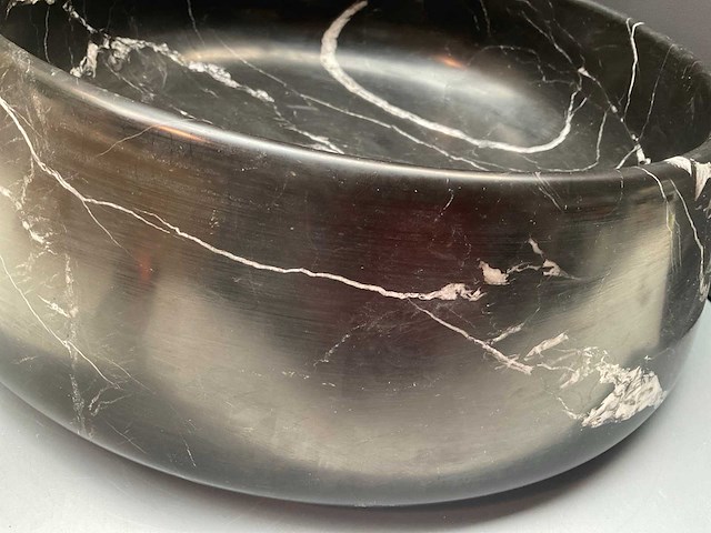 Design waskom van massieve natuursteen 42x13cm - afbeelding 3 van  3