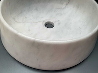 Design waskom van massieve natuursteen 42x13cm - afbeelding 1 van  2
