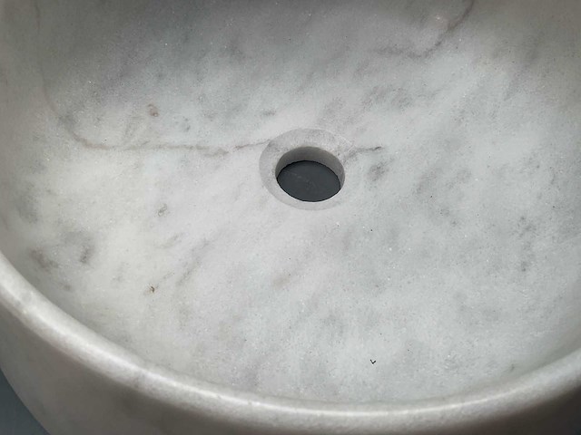 Design waskom van massieve natuursteen 42x13cm - afbeelding 1 van  2