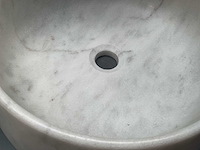 Design waskom van massieve natuursteen 42x13cm - afbeelding 1 van  2