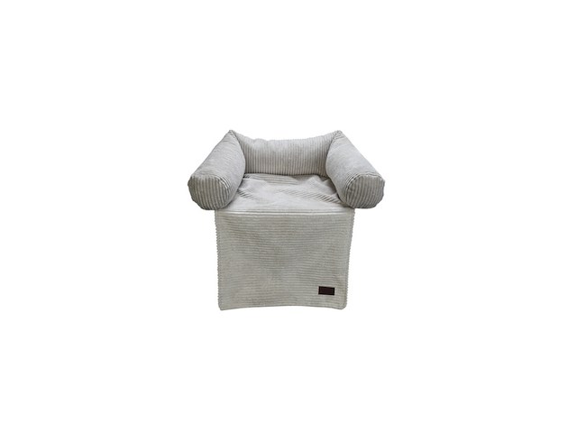 Designed by lotte ribbed hondenkussen licht grijs - afbeelding 1 van  2