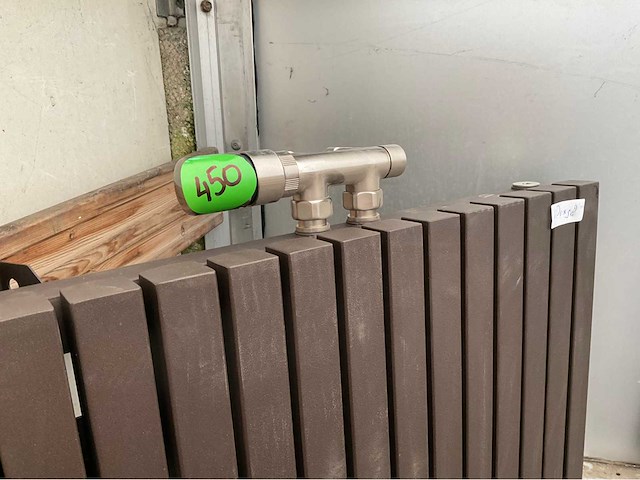 Designradiator 58x181cm met rvs thermostaat - afbeelding 3 van  4