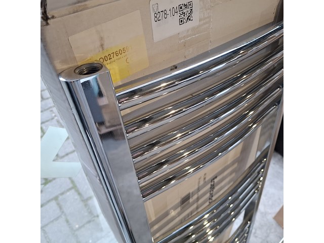 Designradiator eastbrook, wentover, glans chroom - afbeelding 3 van  4