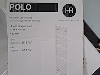 Designradiator hr badmeubel, polo, light graphite matt - afbeelding 4 van  4