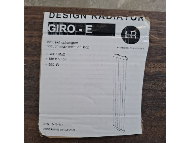 Designradiator, hr badmeubelen, giro-e, grafit matt - afbeelding 5 van  5