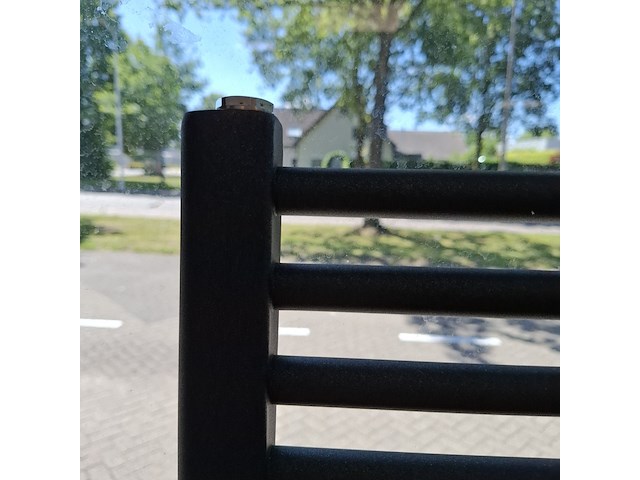 Designradiator, hr badmeubelen, polo, mat zwart - afbeelding 2 van  3
