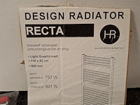Designradiator hr badmeubelen, recta, light graphite mat - afbeelding 4 van  4
