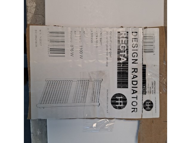 Designradiator, hr badmeubelen, recta, mat wit - afbeelding 3 van  3