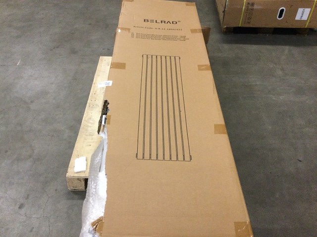 Designradiator ovaal enkel 180x47,2 cm, belrad o.b.12-1800/472, mat zwart - afbeelding 3 van  3