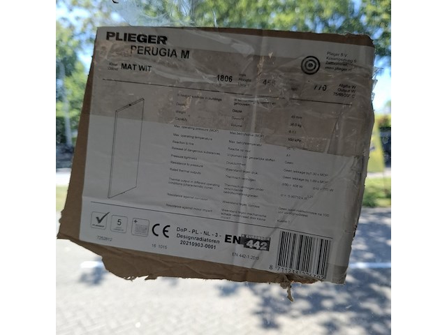 Designradiator, plieger, perugia, mat wit - afbeelding 4 van  4