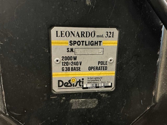 Desisti leonardo 321 2kw spotlight (6x) - afbeelding 6 van  9