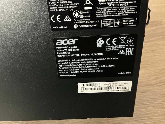 Desktop - acer - aspire tc-885 - afbeelding 4 van  4
