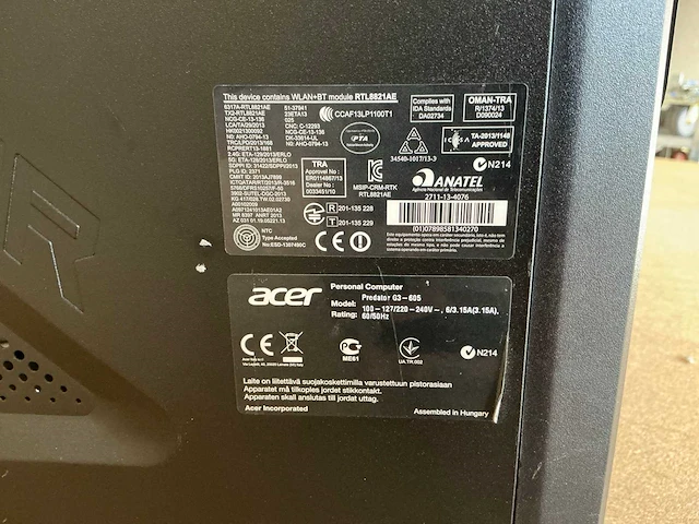 Desktop - acer - predator g3-605 - afbeelding 2 van  6