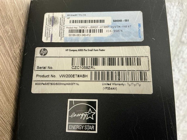 Desktop - hewlett-packard - hp compaq 6000 pro sff pc - afbeelding 3 van  5