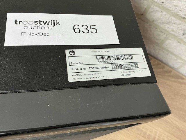 Desktop - hewlett-packard - hp prodesk 400 g1 mt - afbeelding 3 van  6