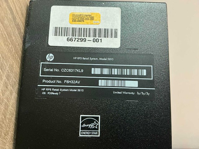 Desktop - hewlett-packard - hp rp5 retail system model 5810 - afbeelding 3 van  5