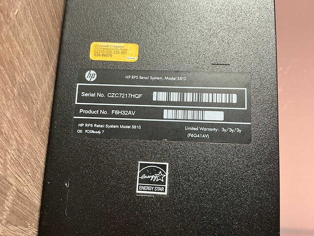 Desktop - hewlett-packard - hp rp5 retail system model 5810 - afbeelding 3 van  5