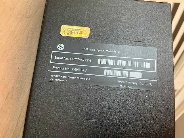 Desktop - hewlett-packard - hp rp5 retail system model 5810 - afbeelding 3 van  4