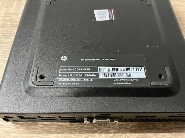 Desktop - hp - hp elitedesk 800 g3 dm 35w - afbeelding 2 van  4