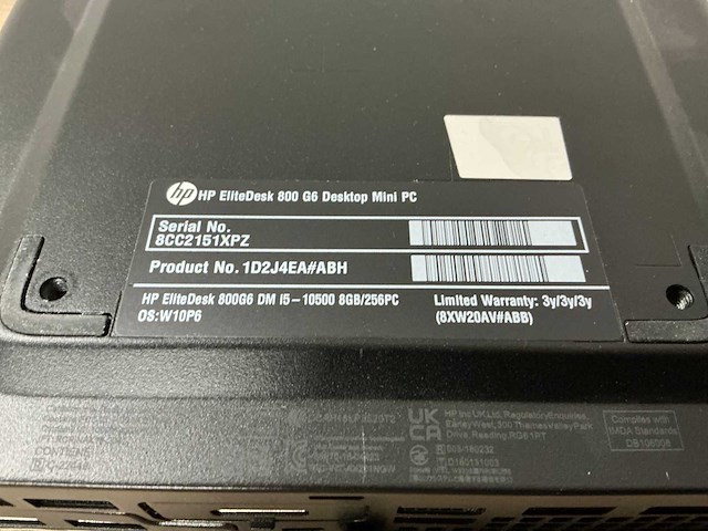 Desktop - hp - hp elitedesk 800 g6 desktop mini pc - afbeelding 2 van  4