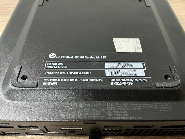 Desktop - hp - hp elitedesk 800 g6 desktop mini pc - afbeelding 3 van  4