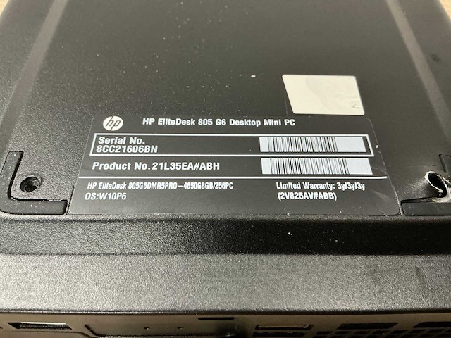 Desktop - hp - hp elitedesk 805 g6 desktop mini pc - afbeelding 3 van  3