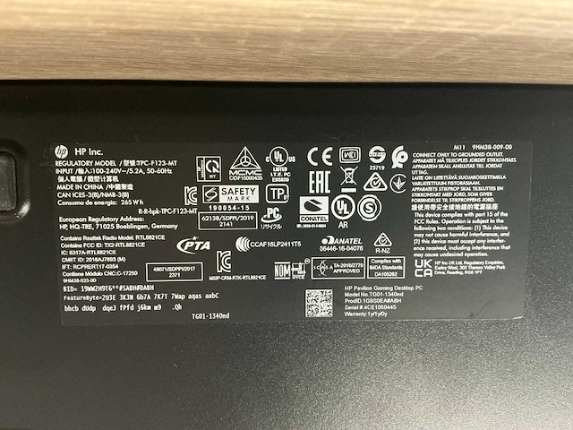 Desktop - hp - hp pavilion gaming desktop tg01-1xxx - afbeelding 3 van  5