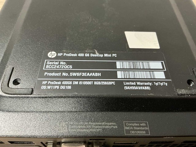 Desktop - hp - hp prodesk 400 g6 desktop mini pc - afbeelding 4 van  4