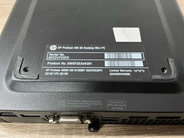 Desktop - hp - hp prodesk 400 g6 desktop mini pc - afbeelding 4 van  4