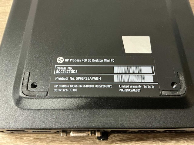 Desktop - hp - hp prodesk 400 g6 desktop mini pc - afbeelding 4 van  4