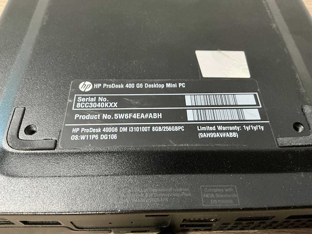 Desktop - hp - hp prodesk 400 g6 desktop mini pc - afbeelding 2 van  2