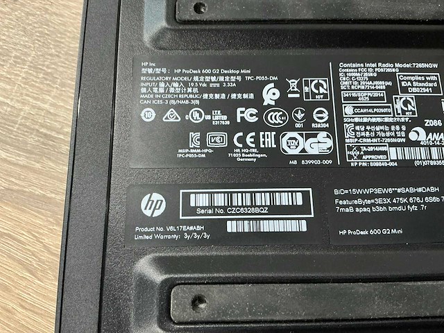 Desktop - hp - hp prodesk 600 g2 dm - afbeelding 3 van  3