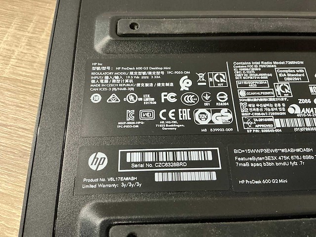 Desktop - hp - hp prodesk 600 g2 dm - afbeelding 3 van  3