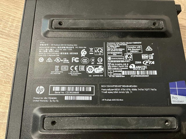 Desktop - hp - hp prodesk 600 g2 dm - afbeelding 3 van  3