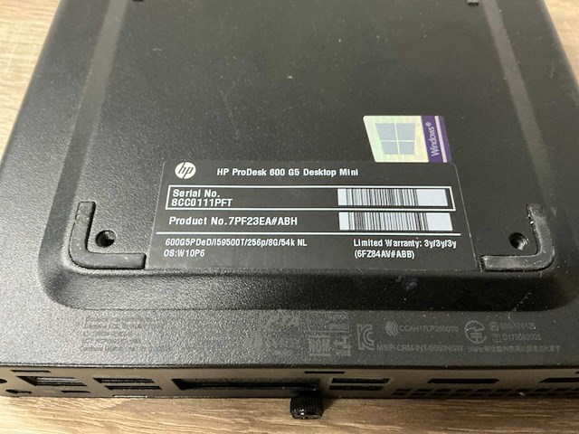 Desktop - hp - hp prodesk 600 g5 desktop mini - afbeelding 4 van  4