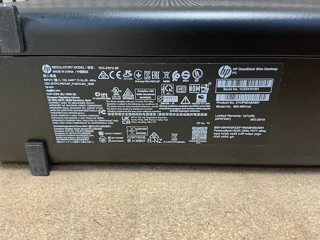 Desktop - hp - omnidesk slim desktop s03-0xxx - afbeelding 3 van  4