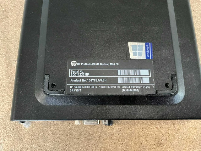 Desktop - hp - prodesk 400 g6 desktop mini pc - afbeelding 1 van  4