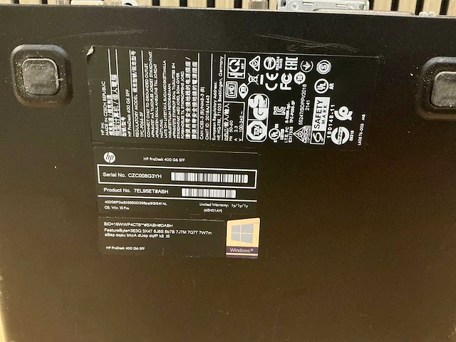 Desktop - hp - prodesk 400 g6 sff - afbeelding 4 van  4