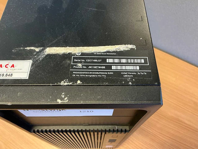 Desktop - hp - z240 tower workstation - afbeelding 3 van  5