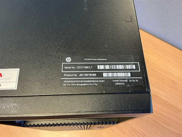 Desktop - hp - z240 tower workstation - afbeelding 3 van  5