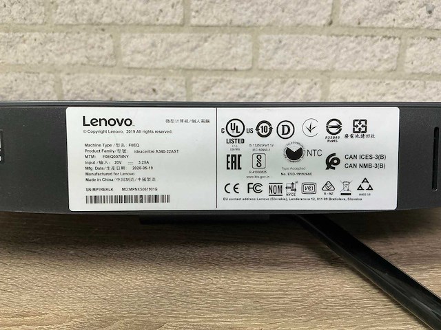 Desktop - lenovo - ideacentre a340-22ast (f0eq007bny) - afbeelding 5 van  5
