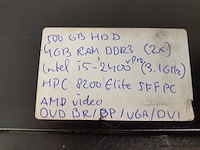 Desktopcomputer hpc 8200 elite sff pc - afbeelding 2 van  9