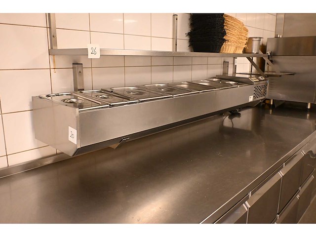 Desmon atr200-sv rvs saladette met wandbeugel - afbeelding 4 van  4